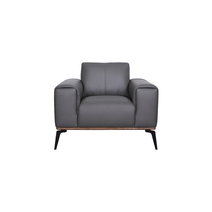 Porter Designs Pietro Top Grain Leather Chair, Gray