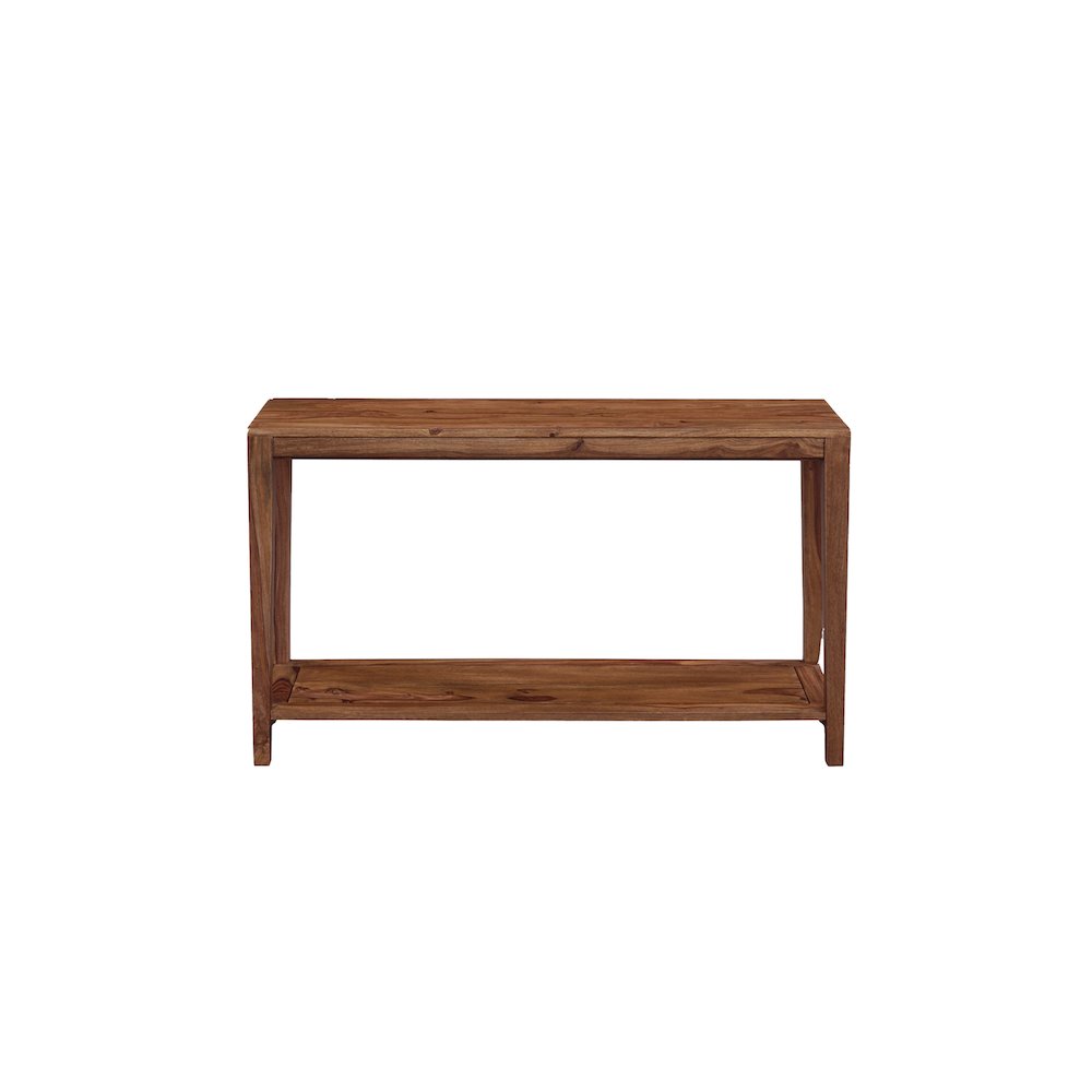 Porter Designs Fall River Solid Sheesham Wood Console Table, Natural