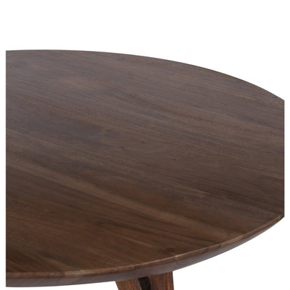 Portola Solid Acacia Wood Dining Table, Brown