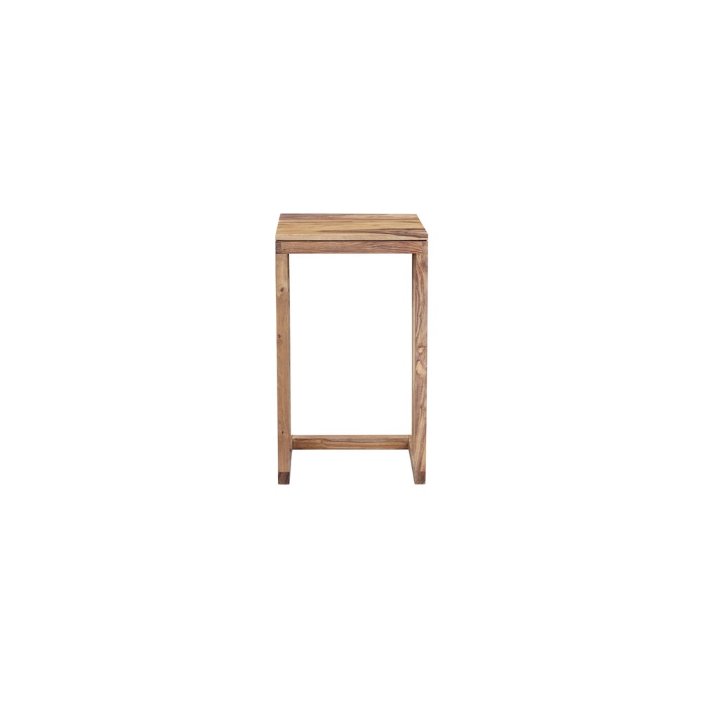 Porter Designs Urban Solid Sheesham Wood End Table, Natural (Set of 2)