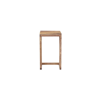 Porter Designs Urban Solid Sheesham Wood End Table, Natural (Set of 2)