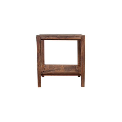 Porter Designs Fall River Solid Sheesham Wood End Table, Natural