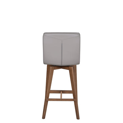 Castor Genuine Leather Dining Chair, Black (Set of 2)