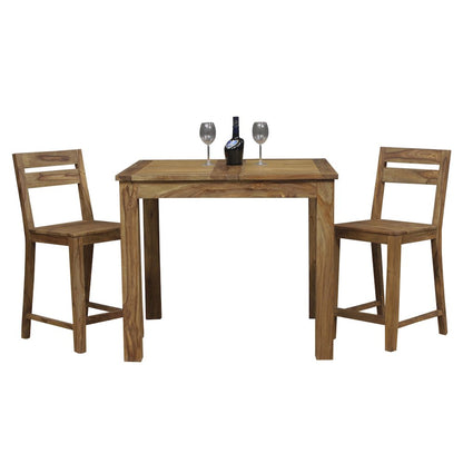 Urban Solid Sheesham Wood 42" - 60" Butterfly Extension Counter Table, Natural