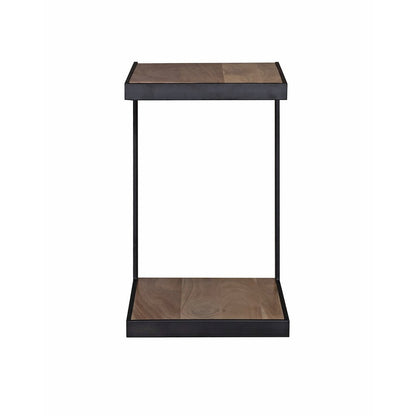 Manzanita Live Edge Solid Acacia Wood End Table, Natural (Set of 2)