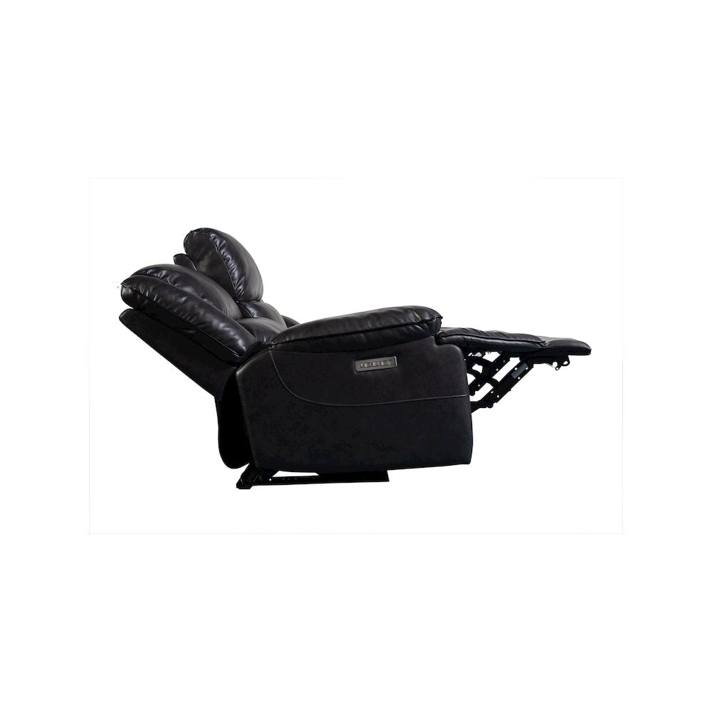 Porter Designs Ennis Triple Power Reclining Sofa, Black