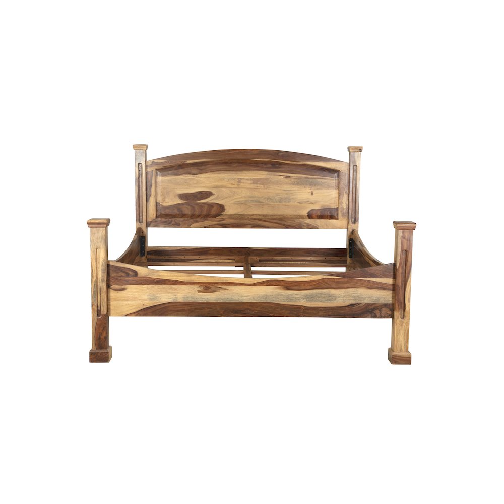 Porter Designs Taos Solid Sheesham Wood King Bed, Natural