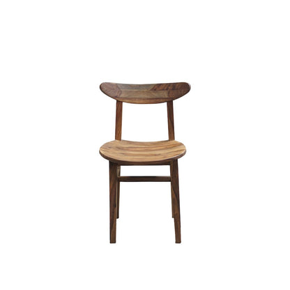 Porter Designs Fusion Solid Sheesham Wood Dining Chair, Natural (Set of 2)
