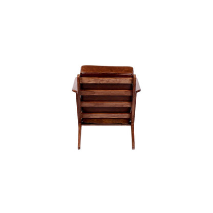 Porter Designs Corvallis Solid Sheesham Wood Accent Chair, Brown