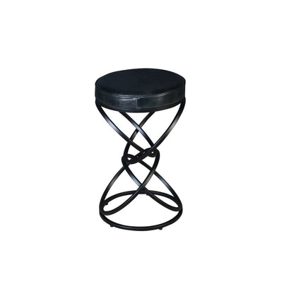 Porter Designs Polaris Leather 24" Bar Stool, Gray