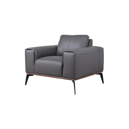 Porter Designs Pietro Top Grain Leather Chair, Gray