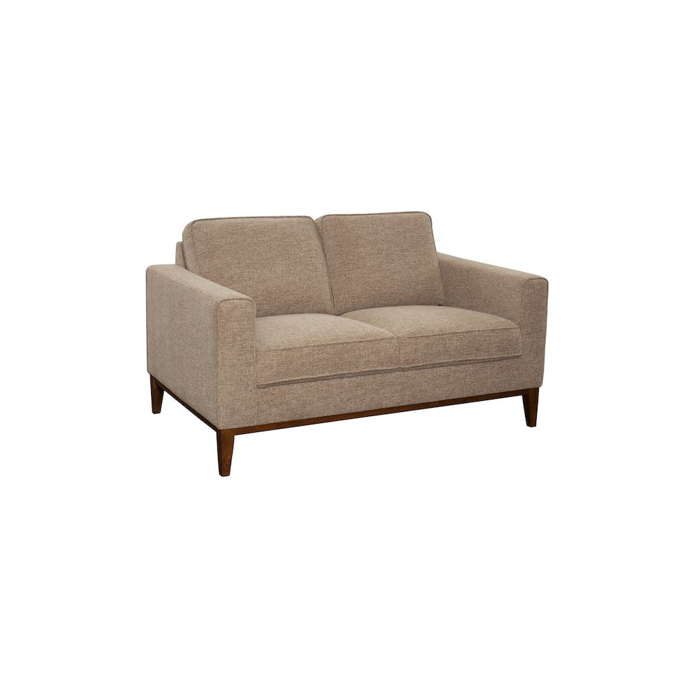Porter Designs Annie Wood Trim Loveseat, Cream