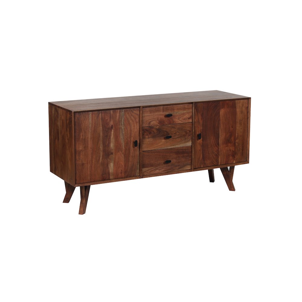 Porter Designs Portola Solid Acacia Wood Sideboard, Brown