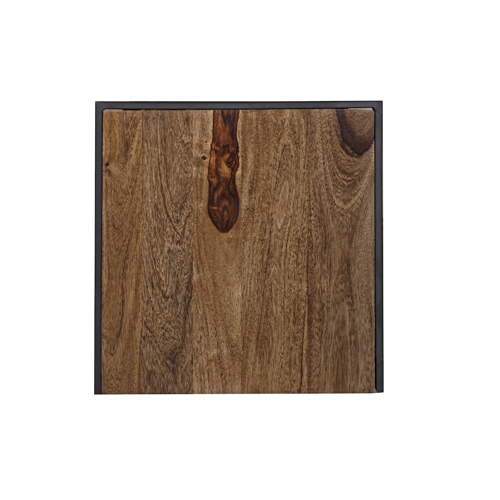 Manzanita Live Edge Solid Sheesham Wood End Table, Brown (Set of 2)