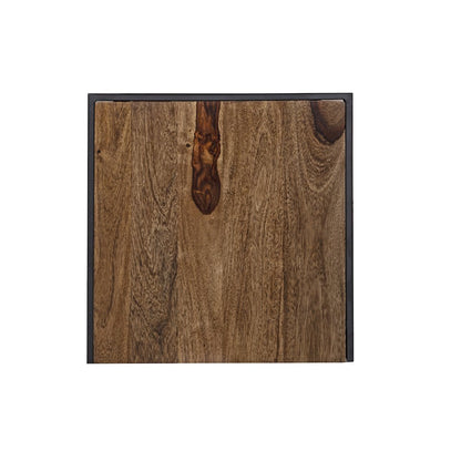 Manzanita Live Edge Solid Sheesham Wood End Table, Brown (Set of 2)