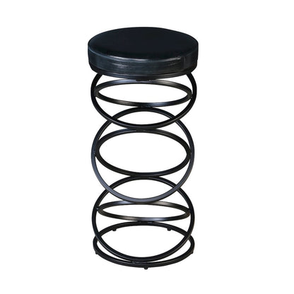 Porter Designs Polaris Leather 30" Bar Stool, Gray
