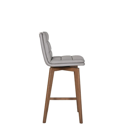 Castor Genuine Leather Dining Chair, Black (Set of 2)