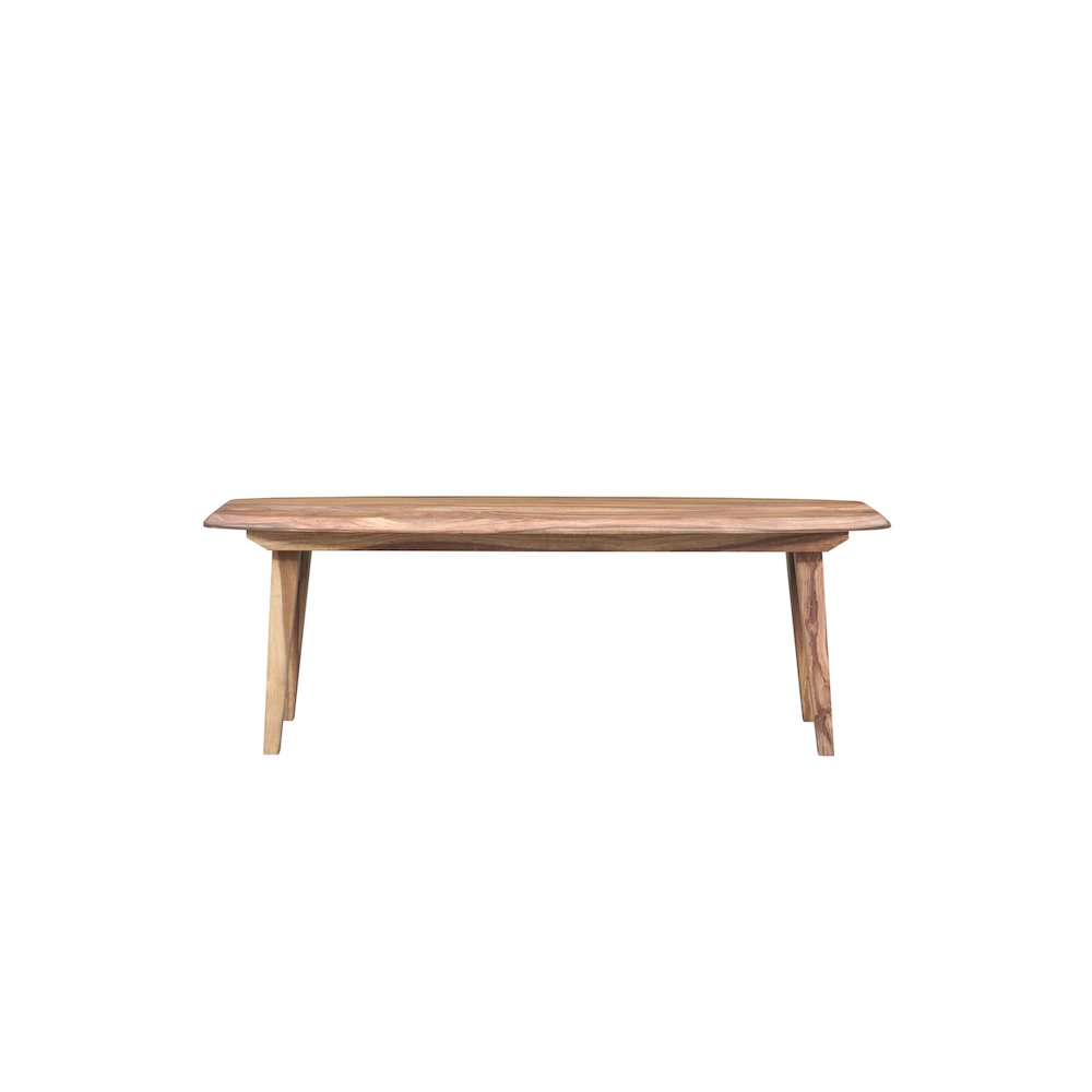 Porter Designs Fusion Solid Sheesham Wood Dining Bench, Light Brown