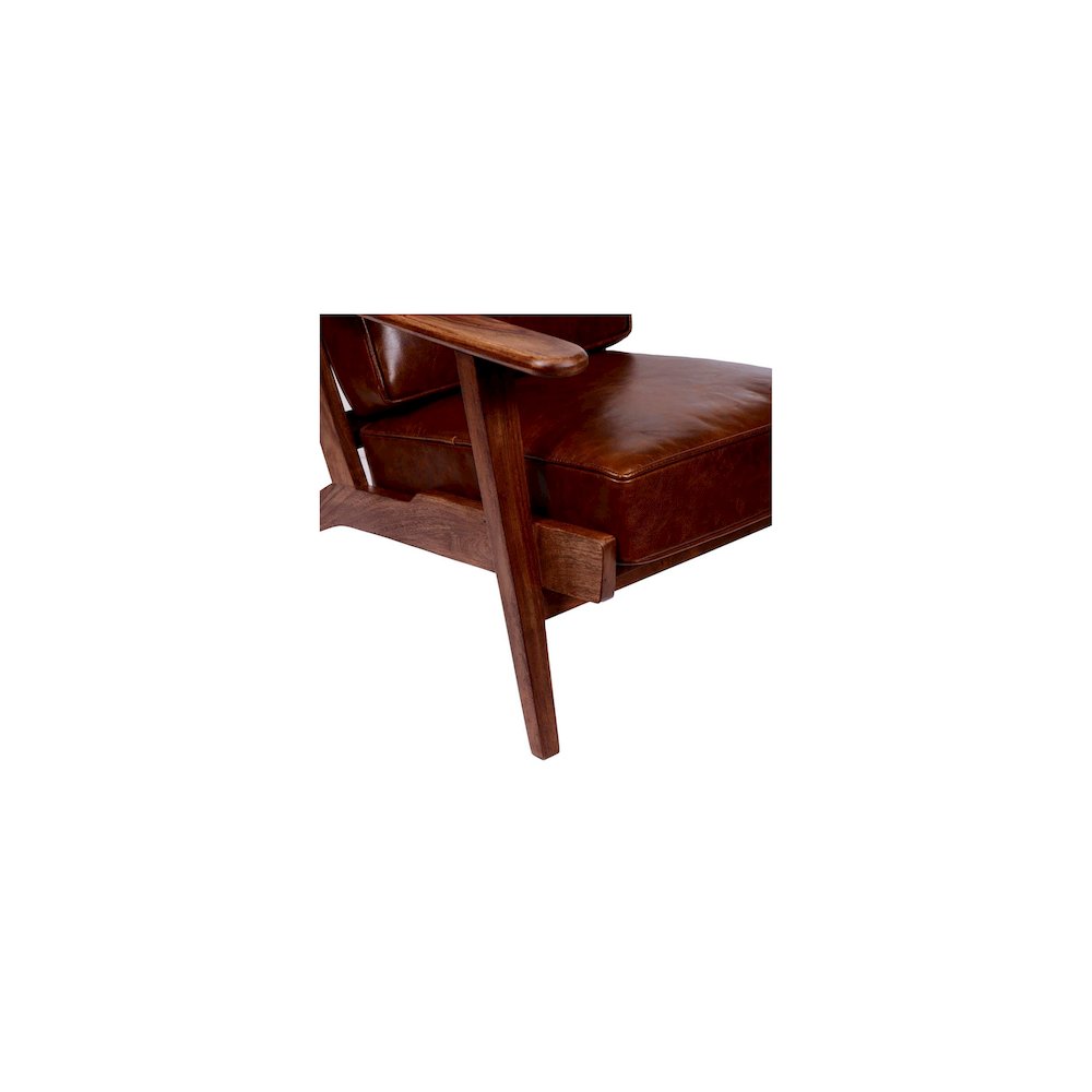 Porter Designs Corvallis Solid Sheesham Wood Accent Chair, Brown