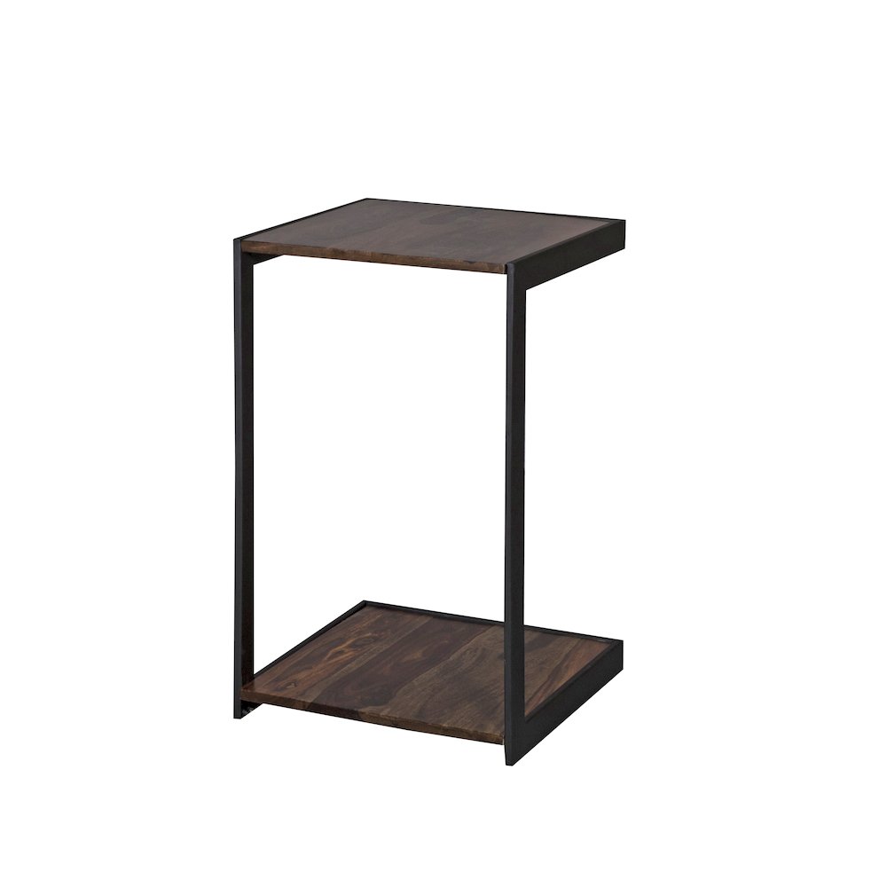 Manzanita Live Edge Solid Sheesham Wood End Table, Brown (Set of 2)