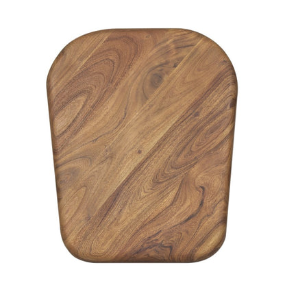 Ekta Solid Acacia Wood End Table, Brown