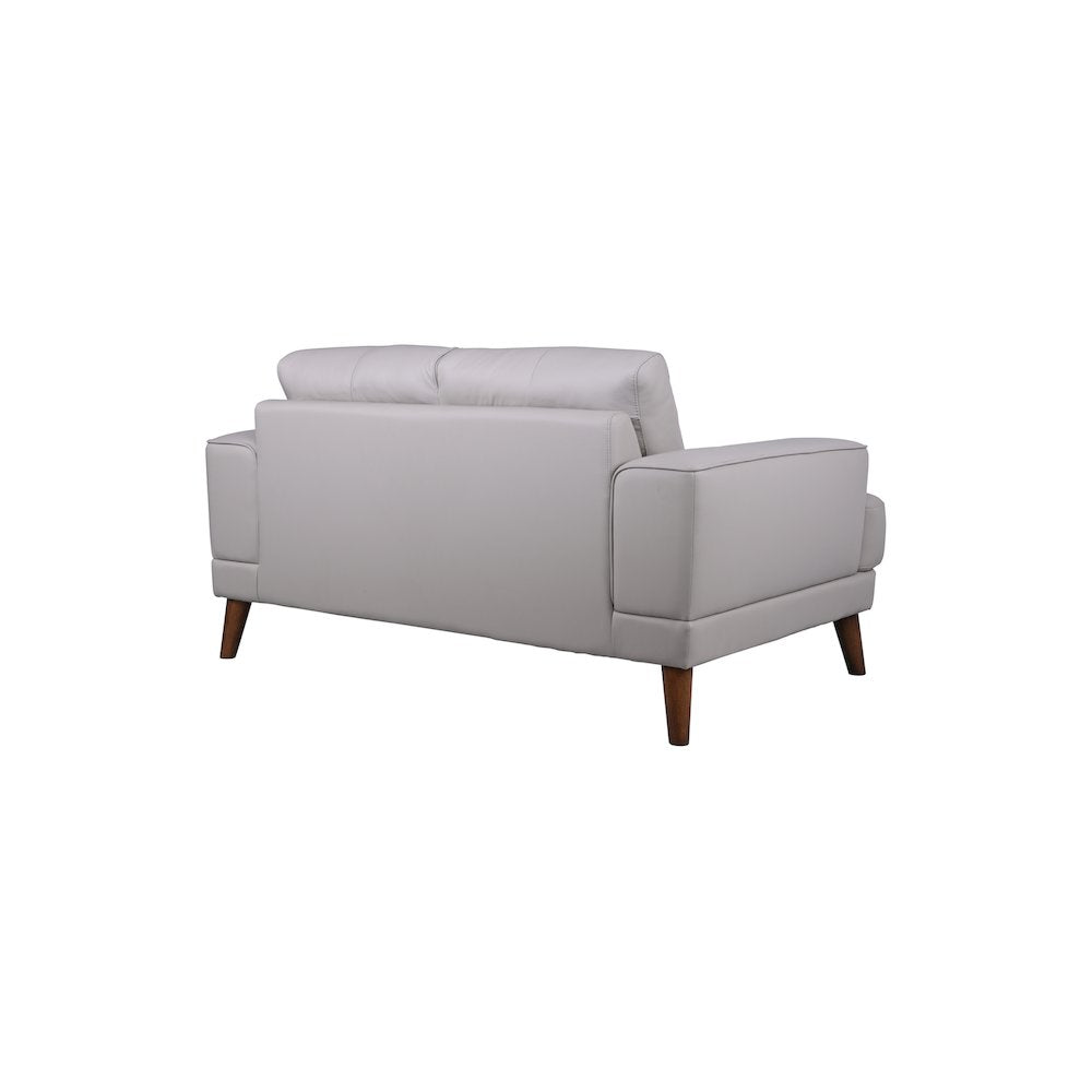 Porter Designs Anzio Top Quality Leather Loveseat, Cream