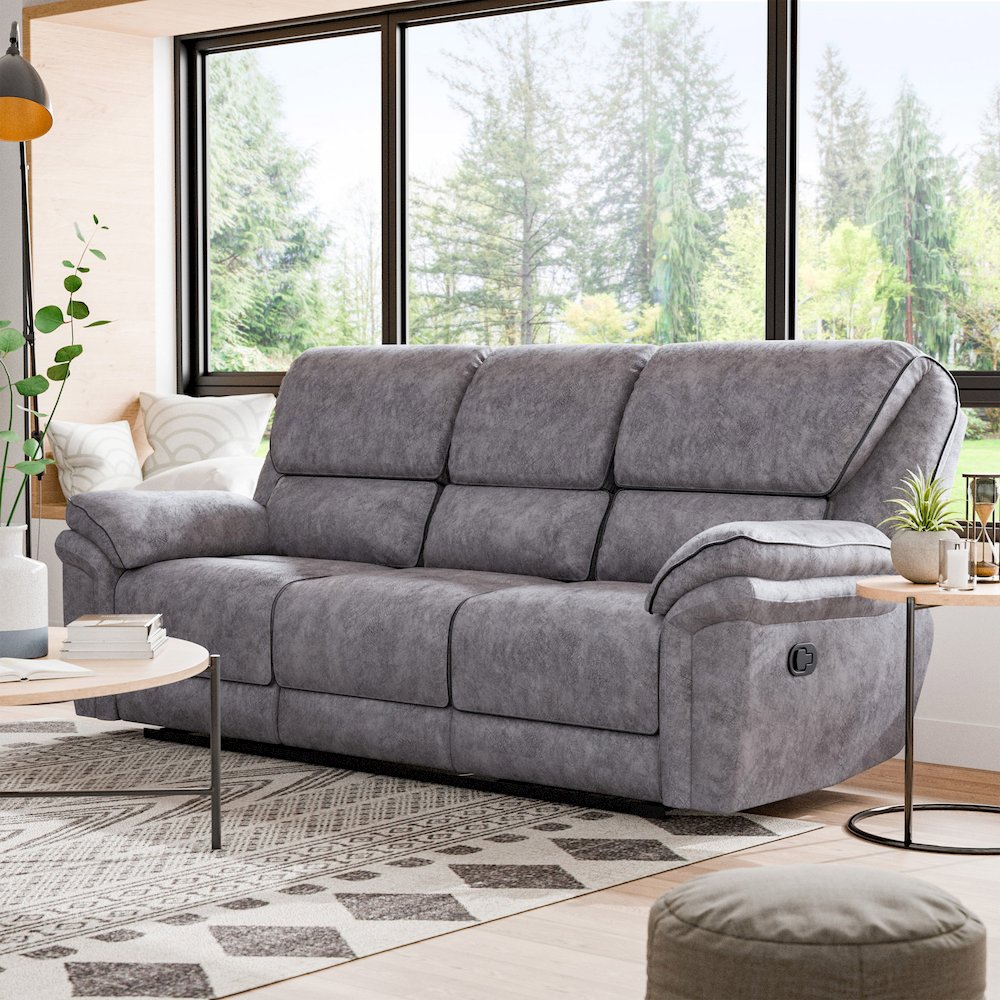 Furniture of America Jamesing Manual Recline Sofa