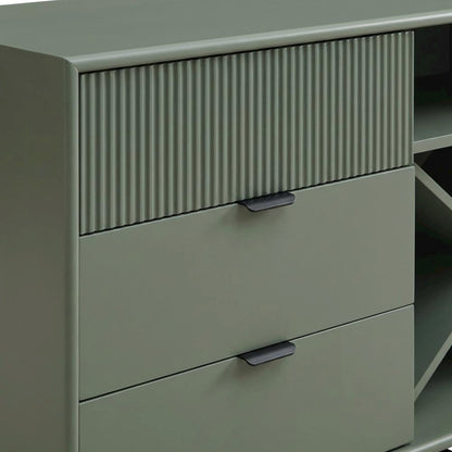 Finish TV Stand with 3-Drawers and 4 Shelves for Modern Living