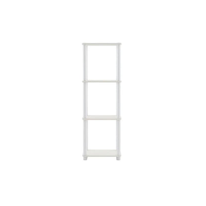 Wood 4-Tier Open Bookcase with Stylish Design for Living Room or Office