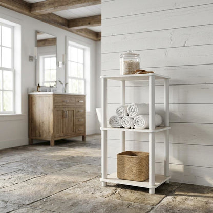 Wooden 3-Tier Shelving Unit with Open Design for Easy Access