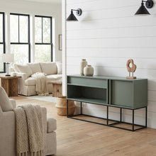 TV Stand with LED Light Features and Engineered Wood Construction