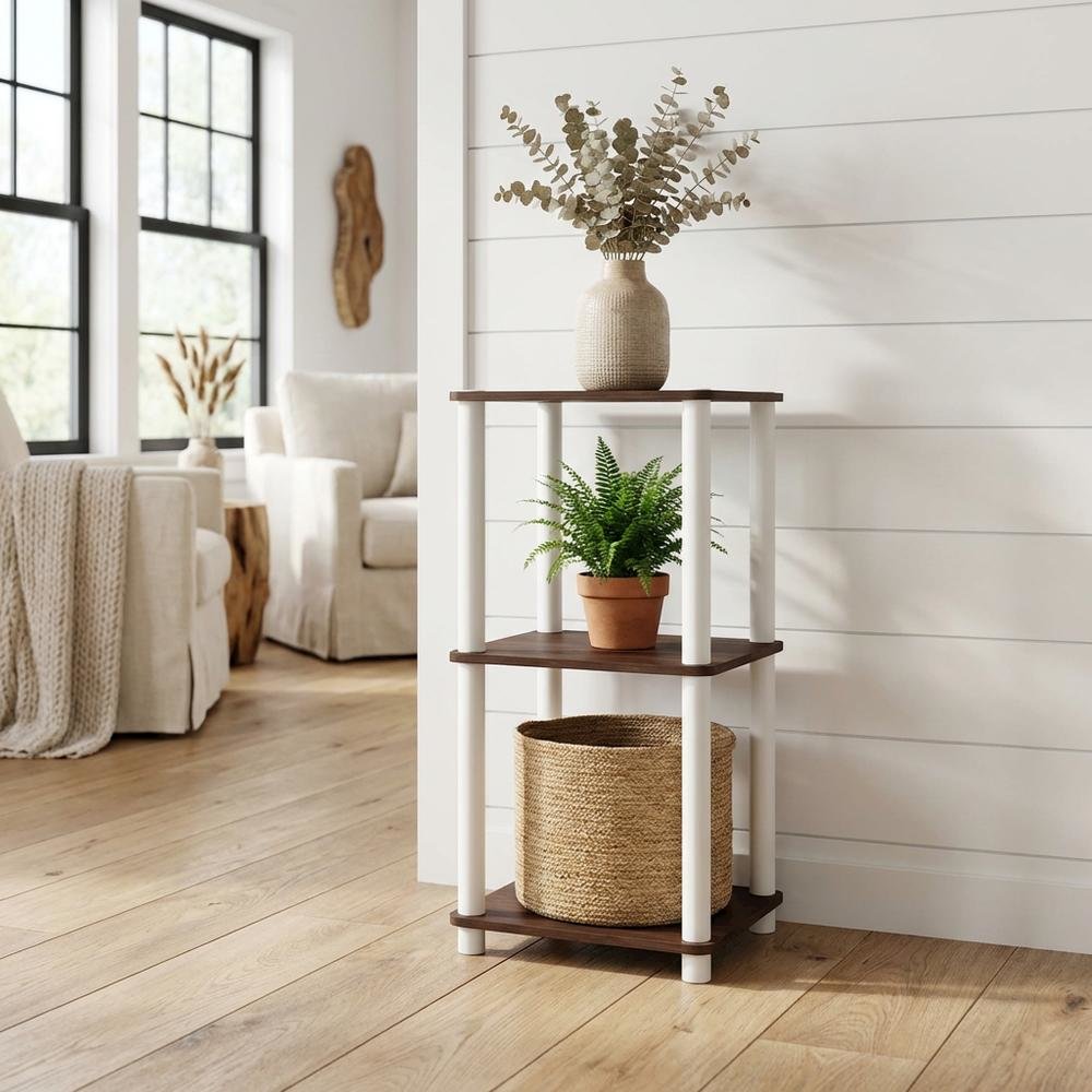 Wooden 3-Tier Open Bookcase with Spacious Shelves for Home Storage