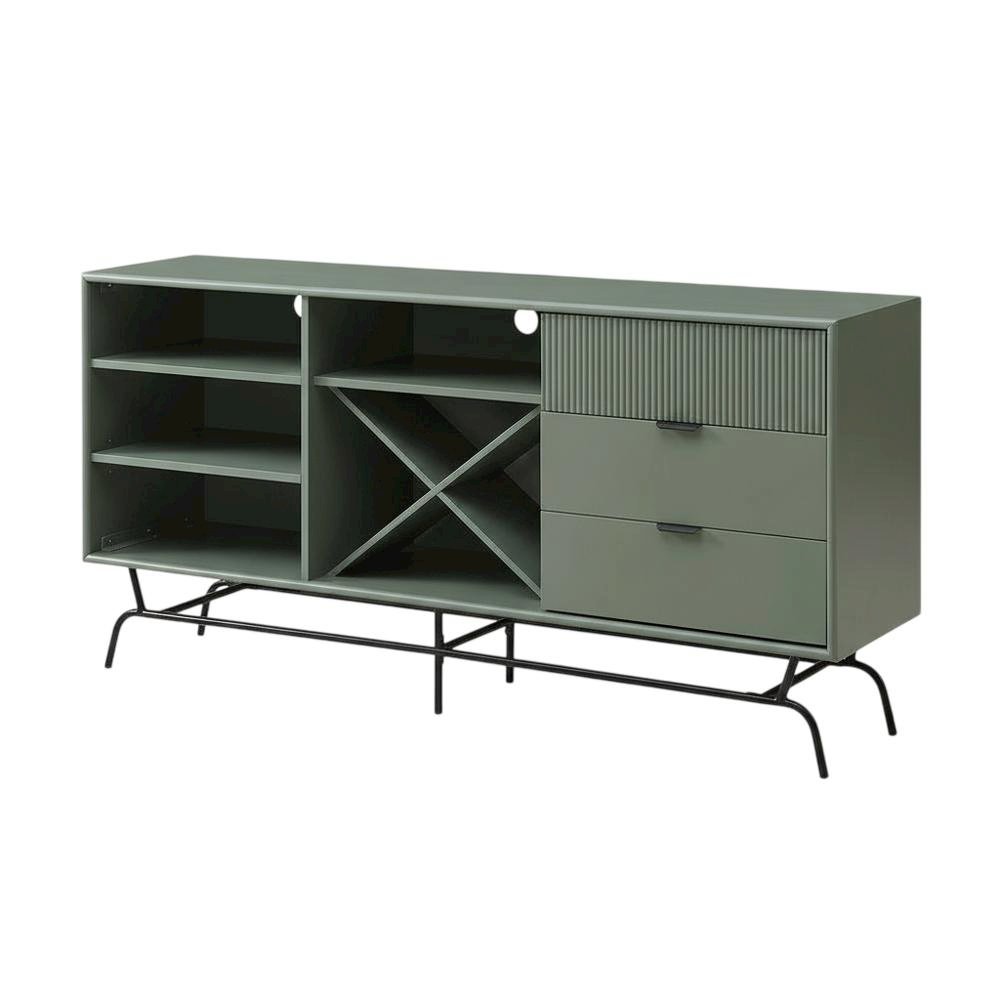 Finish TV Stand with 3-Drawers and 4 Shelves for Modern Living