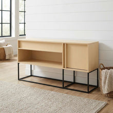 Orange TV Stand with LED Lights and Engineered Wood Construction