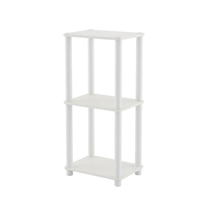 Wood 3-Tier Open Bookcase with Elegant Design for Home Storage