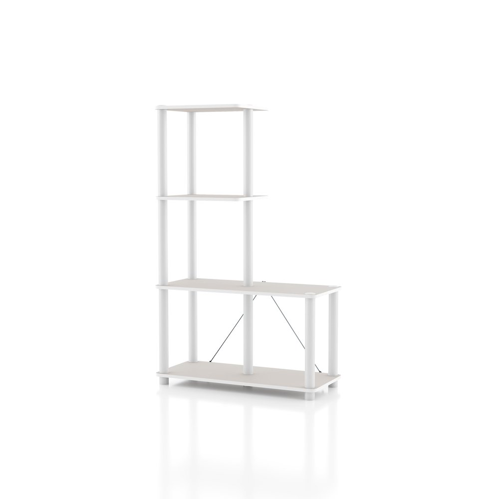 Seni 4-Cube Shelves Wood Open Bookcase