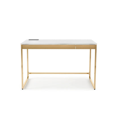Abair Metal Writing Desk with USB Port