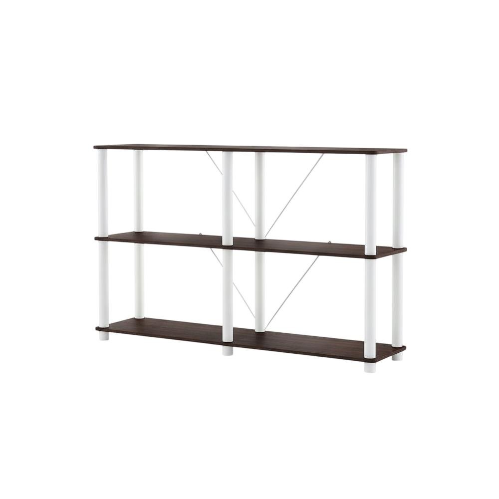 Wood 3-Tier Open Bookcase with Ample Storage and Modern Design