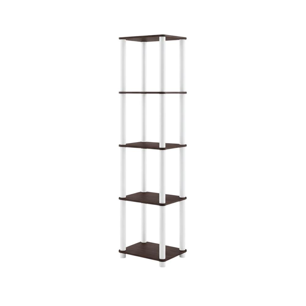 Wooden 5-Tier Bookshelf with Open Design for Living Room and Office Storage
