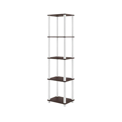 Wooden 5-Tier Bookshelf with Open Design for Living Room and Office Storage