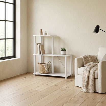 Wood 3-Cube Shelves Open Bookcase for Stylish Storage