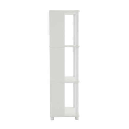 Wood 4-Tier Open Bookcase with Stylish Design for Living Room or Office