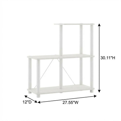 Wooden 3-Cube Shelves Open Bookcase with Compact Storage and Modern Design