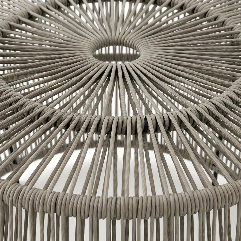 Wicker Outdoor Coffee Table with Round Design, Sturdy Build for Patio Relaxation