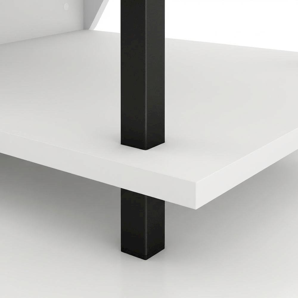 White Lift Top Outdoor Coffee Table With Rgb Led Light
