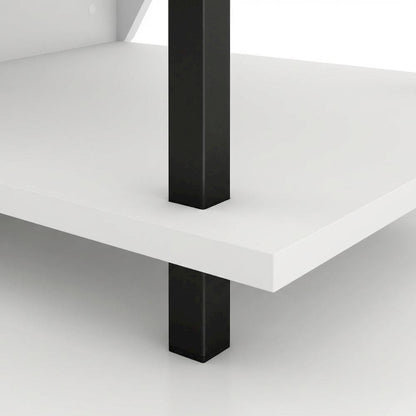 White Lift Top Outdoor Coffee Table With Rgb Led Light