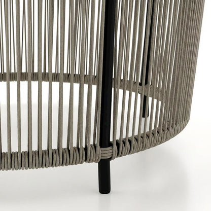 Wicker Outdoor Coffee Table with Round Design, Sturdy Build for Patio Relaxation