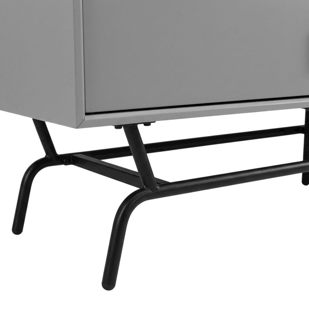 Contemporary Gray TV Stand, TVs up to 65 inches, engineered wood construction
