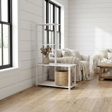 Wood 4-Cube Shelves Open Bookcase with versatile storage and modern design