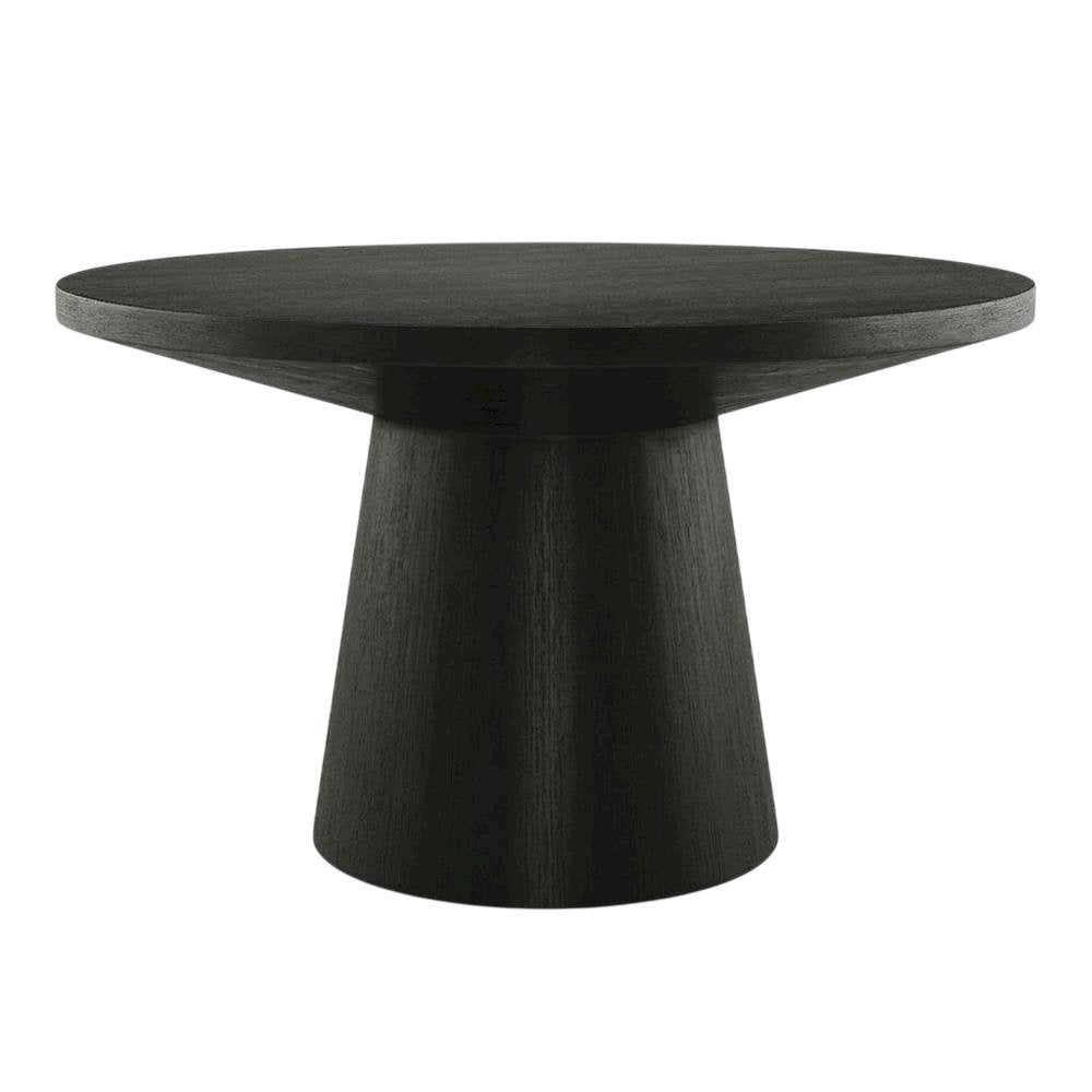 Round Solid Wood Coffee Table with Durable Finish for Modern Living